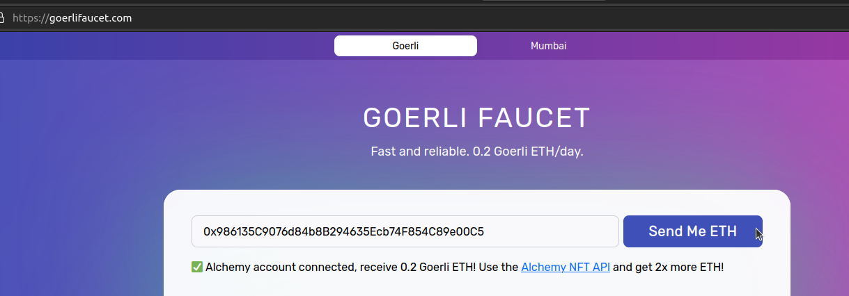 Alchemy Goerli Faucet