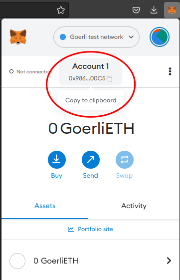 Metamask Copy Account Address